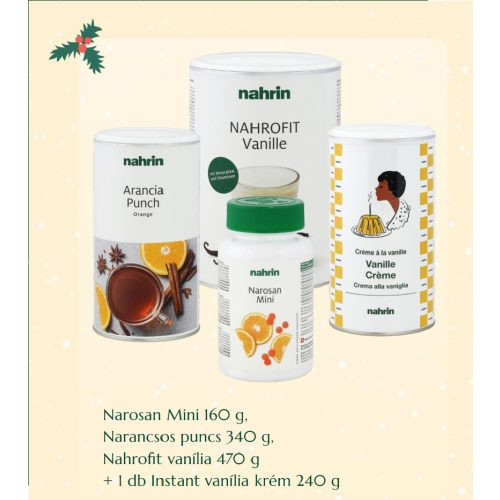 Narosan Mini 160 g, Narancsos puncs 340 g, Nahrofit vanília 470 g + 1 db Instant vanília krém 240 g