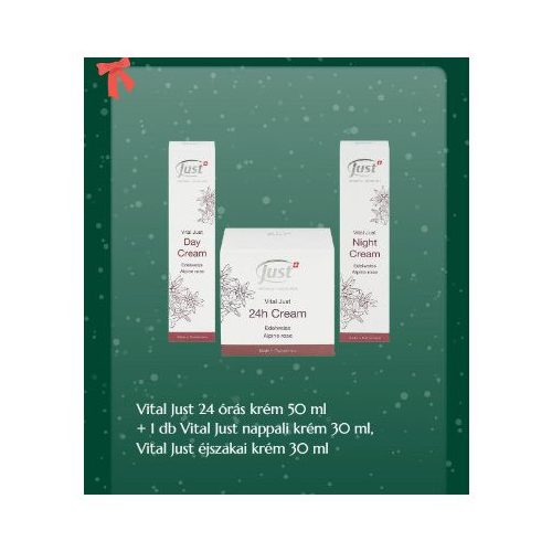 Vital Just 24 órás krém 50 ml + 1 db Vital Just nappali krém 30ml, Vital Just éjszakai krém 30ml