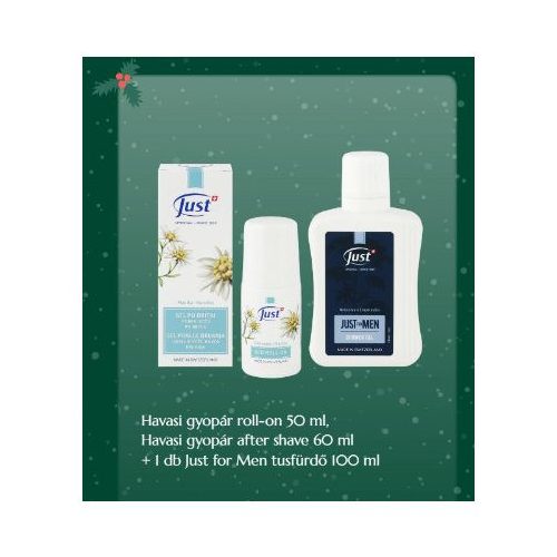 Havasi gyopár roll-on 50 ml, Havasi gyopár after shave 60 ml + 1 db Just for Men tusfürdő 100 ml