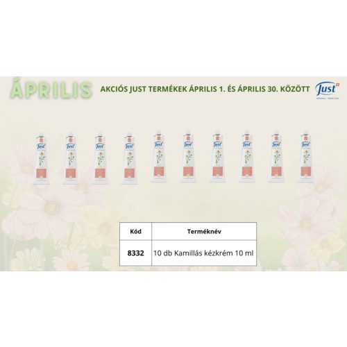 10 db Kamillás kézkrém 10 ml